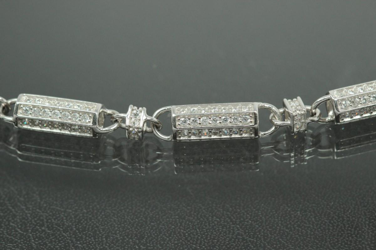 aLEm Sailors Chain in Concertinastyle with Clasp 925/- Silver rhodium plated,