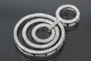 aLEm Anhänger Fire Circle mit Zirkonia 925/- Silber rhodiniert,