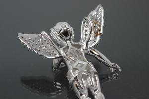 aLEm Pendant Lucky Fairy with Zirconia 925/- Silver rhodium plated,