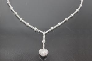 aLEm Collier, Unendliche Liebe  Endless Love  mit weißen Zirkonia 925/- Silber rhodiniert,