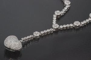 aLEm Collier, Unendliche Liebe  Endless Love  mit weißen Zirkonia 925/- Silber rhodiniert,