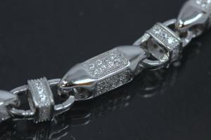 aLEm Winner Chain in Artussytyle with Clasp 925/- Silver rhodium plated,