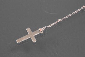 aLEm Lifestyle - chain with cross and medal 925/- silver rosé gold plated with spring ring