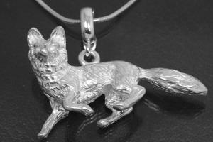 aLEm Pendant Fox with openable bail 925/- Silver