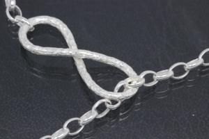 aLEm Necklace Infinity hammered 925/- Silver plated