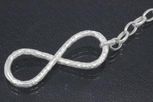 aLEm Necklace Infinity hammered 925/- Silver plated