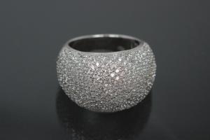 aLEm Ring Breites Funkeln - Broad Sparkles 925/- Silber rhodiniert mit weißen Zirkonia