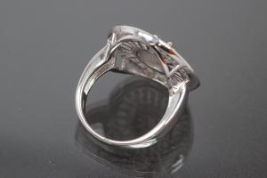 aLEm Ring Global World Circle  mit weißen Zirkonia 925/- Silber rhodiniert