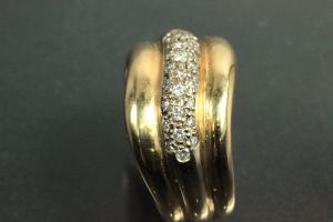 aLEm Juwelenring 585GG mit 25x Brillant gesamt ca. 0,31ct W/si, Weite 54